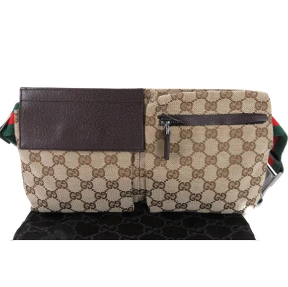 Gucci Handbags - 100% AUTH GUCCI GG SHERRY BUM BAG WAIST
